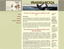 Tablet Screenshot of prasarayoga.com
